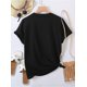 thumbnail image 2 of Women's Valentine's Day Graphic T-Shirt, Casual Crew Neck Short Sleeve Top, Knit Fabric, All-Season Love & Hugs Print Tee, Valentine's Day Outfit, 2 of 6