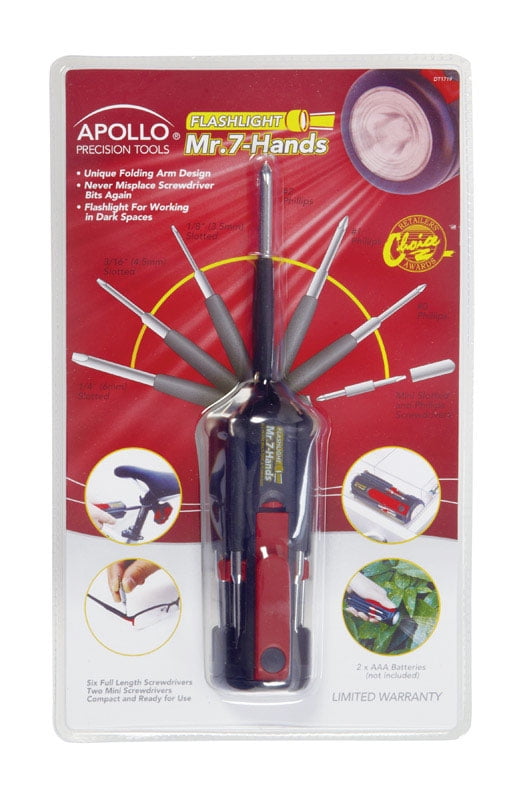 Apollo Tools Dt1019 Mr 7 Hands Multi Tool Screwdriver Black And Red Hands Walmart Com Walmart Com