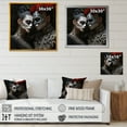 thumbnail image 4 of Designart "Day of the Dead Mexican Portrait I" Fashion Framed Wall Art Decor - Glam Black Woman Hallway Framed Wall Art Decor, 4 of 6