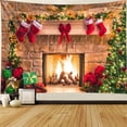 thumbnail image 3 of Tapiz navideño personalizado al por mayor, telón de fondo colorido, tapiz navideño para colgar en la pared, tapices de sublimación bajo demanda, 3 of 4