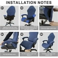 thumbnail image 4 of Xiao Hua Fundas para sillas gaming, fundas protectoras para sillas de oficina, impermeables, con reposabrazos, elásticas, para sillas de ordenador y sillones giratorios, color gris oscuro., 4 of 5