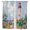 Red, Blue, Beige, variant on Nautical Lighthouse Tier Curtains 24 Inch Length, Coastal Tree Ocean House Plants Cafe Short Curtains for Bathroom Over Sink, Small Kitchen Curtain Light Filtering Tiered Drapes 2 Panels 27.5"Wx24"L