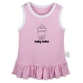 thumbnail image 1 of Baby Boba Funny Dresses For Baby, Newborn Babies Skirts, Infant Princess Dress, 0-24M Kids Graphic Clothes (Pink Sleeveless Dresses, 12-18 Months), 1 of 4