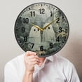 thumbnail image 6 of Yayeee Wall Clock Battery Operated 11.9" Silent Quartz Non-Ticking for Living Room Decor, Ghosts Playing in A Garden, 6 of 8
