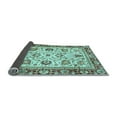thumbnail image 2 of Ahgly Company Indoor Square Oriental Light Blue Traditional Area Rugs, 7' Square, 2 of 4