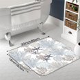 thumbnail image 2 of Neutral Coastal Starfish Coral 16x24 Flannel Bath Mat for Bathroom, Anti-Slip Backing Soft Bathroom Rug, Washable Water Absorbent Mat, 2 of 9