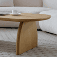 thumbnail image 7 of Tcbosik 47" Oval Coffee Table, Mid Century Modern Center Table for Living Room, Natural Wood, 7 of 7