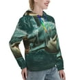 thumbnail image 6 of Sikiie Abstract Geometric Shark Women's Casual Hoodies Long Sleeve Lightweight Pullover Tops Loose Sweatshirt-X-Large, 6 of 7