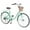 Green, variant on 【LuckyNote】7 Speed City Bike for Women Steel Frame Included Basket Shimano Shifting Dual Brakes (Multi-Color)