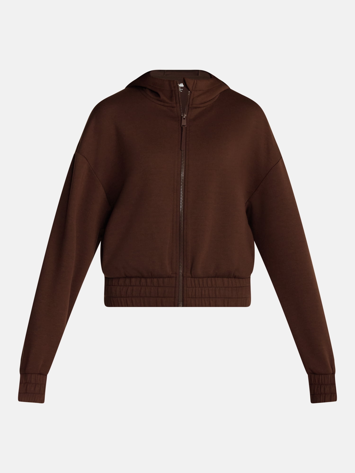 Avia Women's and Women's Plus ScubaKnit Cropped Zip Hoodie, Sizes XS-4X