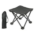 thumbnail image 1 of Taburete plegable portátil Zulema asiento resistente al desgaste para adultos Negro con bolso, 1 of 8