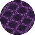 thumbnail image 1 of Ahgly Company Indoor Round Patterned Deep Purple Area Rugs, 6' Round, 1 of 6