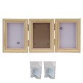 thumbnail image 2 of DIY Pet Paw Photo Frame, Safe Engraved Wooden Pet Paw Print Keepsake Frame Natural  for Pet Bule Clay Log Frame, 2 of 7