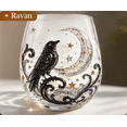 thumbnail image 4 of 1PC Halloween Drinking Glass,2D Raven&Moon Printed Design Gothic Decor Tumbler,Stemless Glass Drinking Glass for Halloween Parties and Holiday Gatherings., 4 of 5