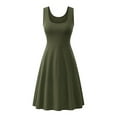 thumbnail image 1 of LUXUR Robe Longue d'Été de Plage pour Femmes, Robe Bohème, Vert Armée S, 1 of 3