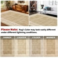 thumbnail image 5 of CAROMIO Modern Bordered Washable Area Rugs Non Slip Carpet Contemporary Geometric Border Accent Rug, 5' x 7' Camel, 5 of 7