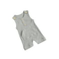 thumbnail image 2 of Xingqing Newborn Infant Babe Girl Boy Cotton Ribbed Knit Romper Button Shoulder Jumpsuit Overall Pants Summer Outfits, 2 of 6