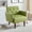 Green, variant on SZLIZCCC Accent Chair Lounge Modern PU Faux Leather Armchair Retro Tufted Upholstered Single Sofa for Office White