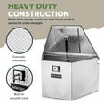 thumbnail image 2 of ARKSEN 33" Diamond Plate Aluminum Trailer Tongue Box Pickup Truck Tool Box Storage Organizer With Lock Key, Silver, 2 of 7