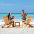 thumbnail image 2 of Smuxee Folding Adirondack Chair Sets of 2, Wood Chair for Outdoor Patio, Brown, 2 of 8