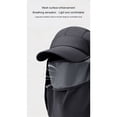 thumbnail image 4 of SGFCWSX Sun Hats for Men,Removable Neck Cape UPF 50+ Protection Quick-Dry Summer Outdoor Hat Dark Gray, 4 of 5