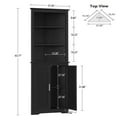 63.7“H Tall Corner Corner Storage with 2 Doors and 3
