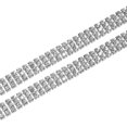 thumbnail image 1 of Uxcell 2-Pack 3 Filas 1 Yarda 8 mm Cadena de Cierre de Strass de Cristal para Manualidades/Ropa [Plata], 1 of 6