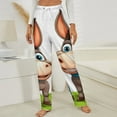 thumbnail image 3 of Cute Donkeys Fence Fun Winter Female Pants Flannel High Waist Women Pants Lady Warm Straight Leg Plush Trousers, 3 of 7