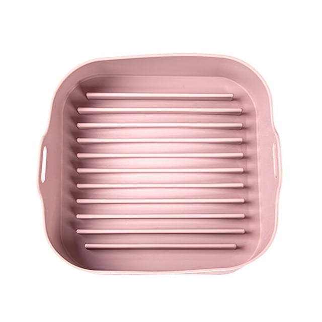 Olla Para Freidora De Aire De 8 Pulgadas, Cuadrada, De Silicona, Antiadherente, Resistente Al Calor, Para Freidora De Aire, Para Parrilla, Para Carne, Verduras, Pasteles, Hogar, Apartamento, Cocina Scienceny HA027011-01