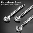 thumbnail image 6 of 3 Pack Professional Cactus Peeler Spoon Set - Heavy Duty Stainless Steel Cuchara Pelador de Nopales, Multi-Function Tool for Prickly Pear, Asian Noodles & Vegetable Slicing, 6 of 8
