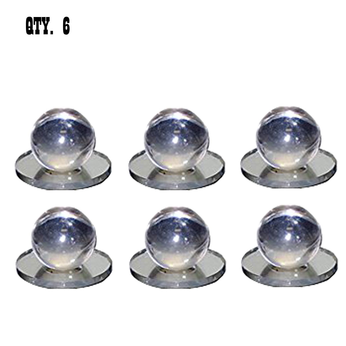 Clear Acrylic Large Ball StickOn Mirror Knobs Pack of 6 Walmart