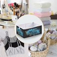 thumbnail image 4 of Foldable Fabric Storage Bin Home Cubes Clothing Organizer Bins Large Collapsible Box Basket for Home Organizer Eternal Blue Rose and Flame, 4 of 7