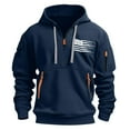 thumbnail image 2 of Styesk Sweatshirts for Men Men's Spring And Fall Printed Hooded Sweatshirt Zipper Multi-Pocket Pullover Sweatshirt, 2 of 4