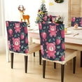 thumbnail image 3 of WOBOGO Cute Strawberry Bear Dining Room Chair Covers 6 Pieces Super Fit Elastic Fiber Removable Washable Protective Cover, 3 of 6