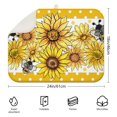 thumbnail image 2 of Sunflower Dish Mat for Kitchen Countertop or Sink, 18x24 Inch Microfiber Pad, Absorbent and Foldable Floral Rack Mat, 2 of 5