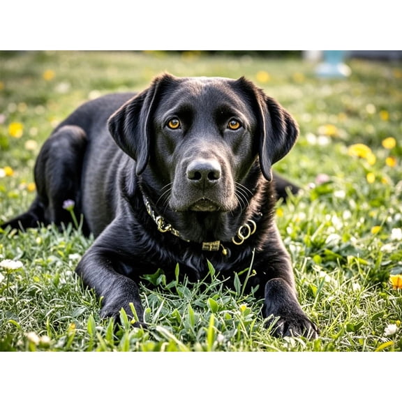 5D Diamond Painting Black Labrador Retriever Diamond Art DIY Kits Full Round Drill Rhinestone Crystal by Number Stitch Embroidery Arts and Crafts for Living Room Bedroom Home Wall Decor 12x16 inch