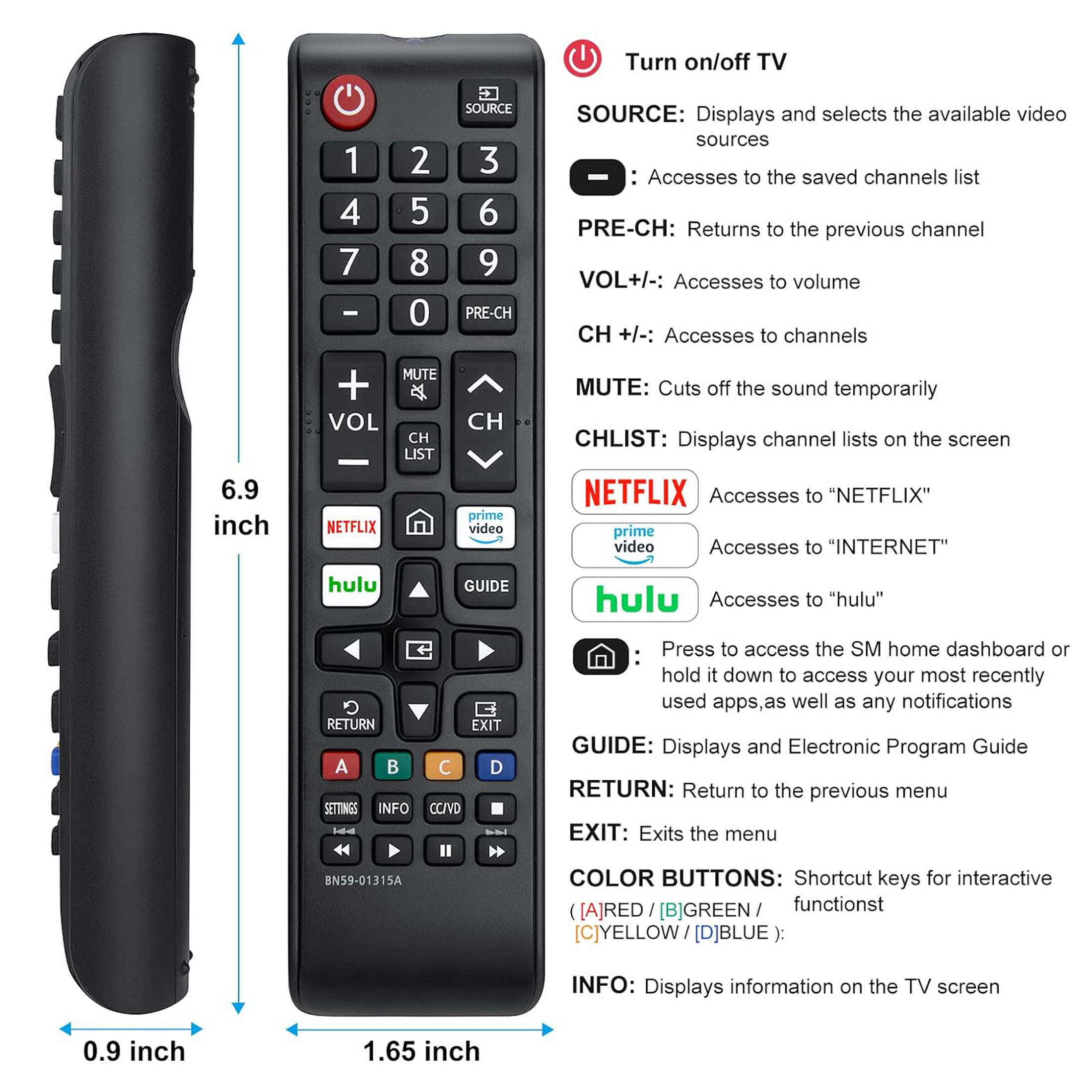 Coreykin Universal Samsung TV Remote, Pack of 2 photo 8