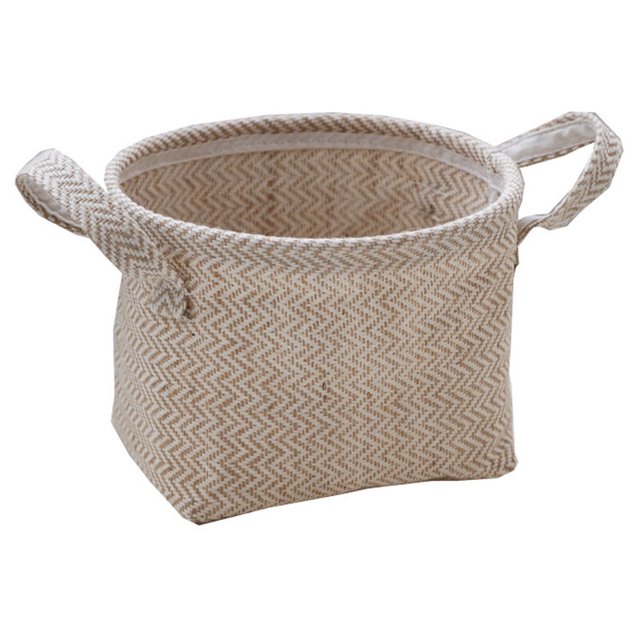 Cesta de almacenamiento para macetas de tela de mezcla de algodón, caja de almacenamiento de escritorio, organizador de artículos diversos para niños, cesto para la ropa sucia