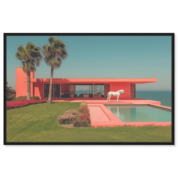 Art Remedy Retro Photography Canvas, 15" x 10", Black Frame, Horse of the Coast