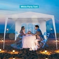 thumbnail image 3 of 10x10 Party Tent, Outdoor Tents for Parties, White Wedding Tent, Event Tent, Canopy Tent with 3 Removable Sidewalls, Big Gazebo Tent for Backyard, Garden, 3 of 9