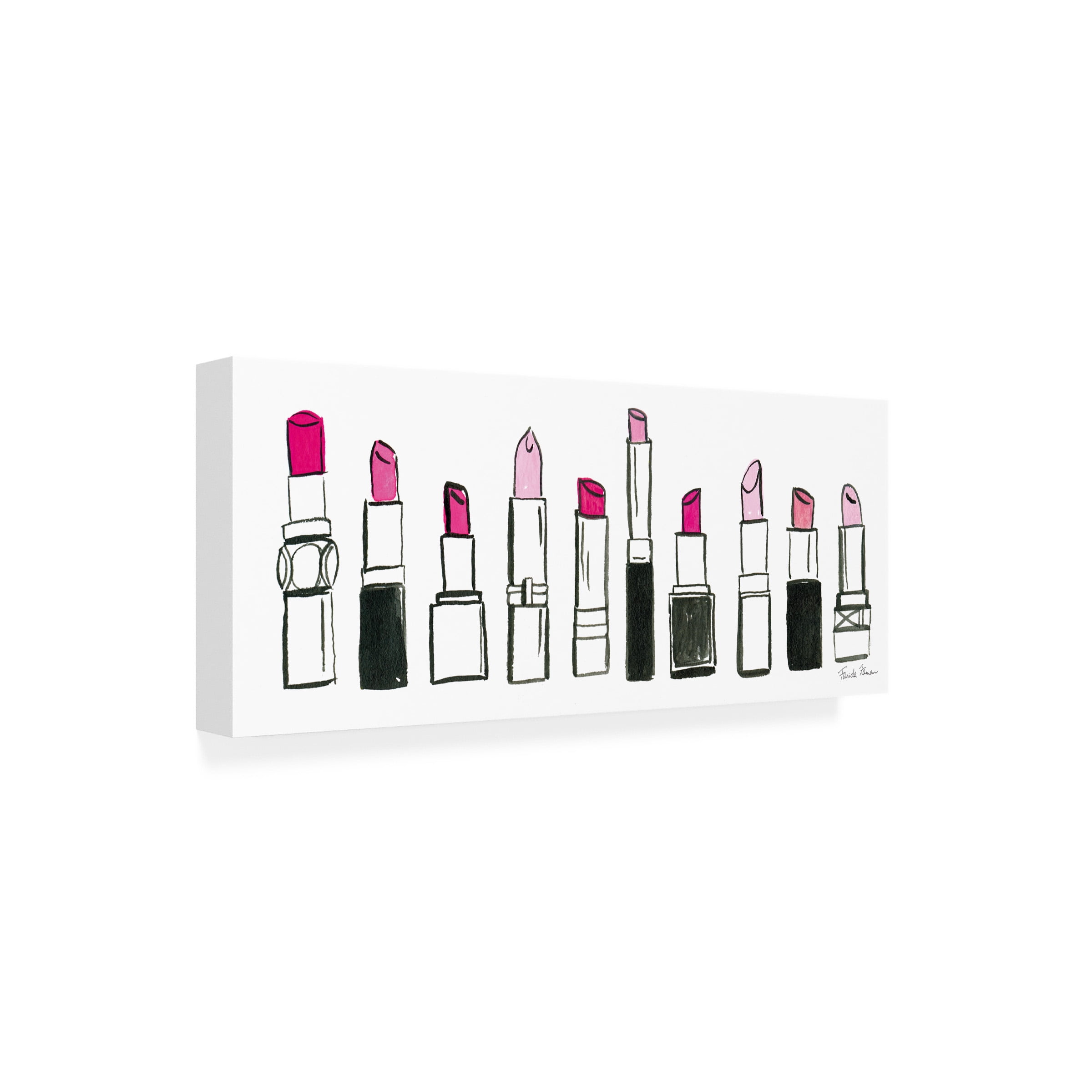 Farida Zaman 'Think Pink I' Canvas Art