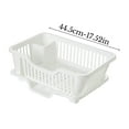 thumbnail image 2 of SugarBloom Bowl and Dish Drying Rack with Storage Box, Thickened Large Size Sink Rack for Kitchen Countertop, Water Filter Organizer for Plates, Bowls, Chopsticks,Green, 2 of 4