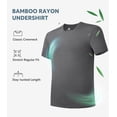 thumbnail image 4 of Men's Undershirt Bamboo Rayon Moisture-Wicking T-Shirts Stretch Crewneck/V-Neck Tees for Men, 3 Pack, 4 of 6