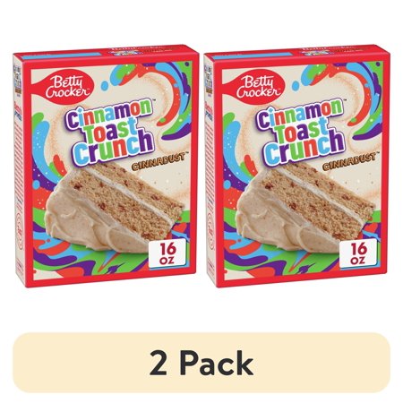 (2 pack) Betty Crocker Cinnamon Toast Crunch Cake Mix, 16 oz.