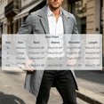 thumbnail image 6 of FRSASU Men's Trench Coat Slim Fit Single Breasted Long Windbreaker Jacket Classic Lapel Casual Overcoat with Side Pockets Gray, 6 of 9