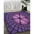 thumbnail image 3 of Ahgly Company Machine Washable Indoor Square Transitional Purple Iris Purple Area Rugs, 4' Square, 3 of 7