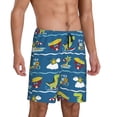 thumbnail image 2 of Wukai Dinosaur on the Beach Vacation Men’s Short Pajama Pants With Pockets Soft Sleep Pj Shorts for Men-XX-Large, 2 of 6