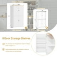 thumbnail image 3 of Euroco Expanded Kitchen Pantry with 2 Built-In Drawers, 8 Door Storage Shelves, 2 Adjustable Shelves – Durable MDF, Spacious & Easy to Organize, Anti-Tipping Devices Included, 3 of 9