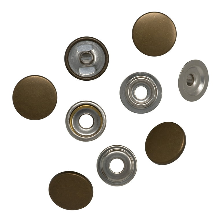 Dritz Heavy Duty Snap Kit 7 Count Antique Brass Durable Fasteners