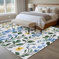 thumbnail image 4 of 5'x8' Area Rugs, Blue Yellow Floral Spring Indoor Outdoor Area Rug for Living Room Bedroom, Green Pastoral Summer Botanical Washable Bathroom Rugs Kitchen Floor Carpet Mats Home Decor Aesthetic, 4 of 8